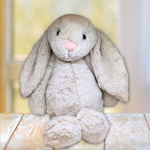 Jellycat Bashful Bunny Plush Beige Soft Toy Lovey Stuffed Animal Medium Oatmeal